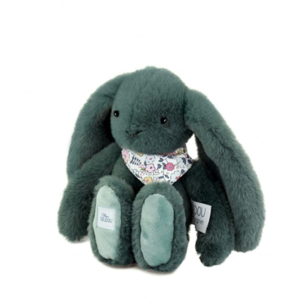Doudou et Compagnie Blomsterkanin, grøn - 25 cm