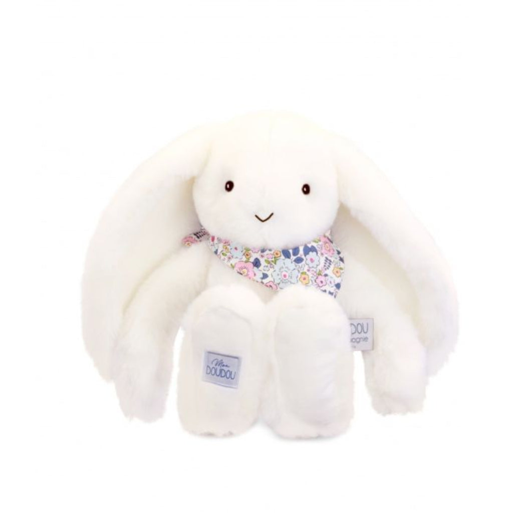 Doudou et Compagnie Blomsterkanin, hvid - 35 cm 