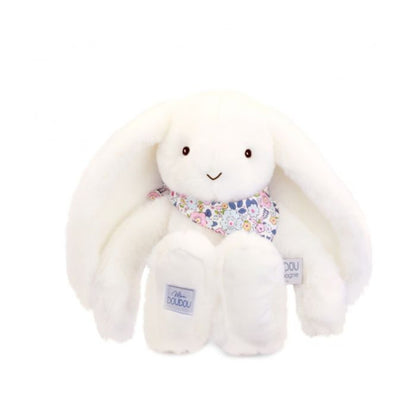 Doudou et Compagnie Blomsterkanin, hvid - 35 cm 