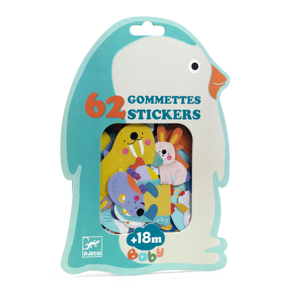 Djeco Stickers, Ice Floe Animals – 62 stickers