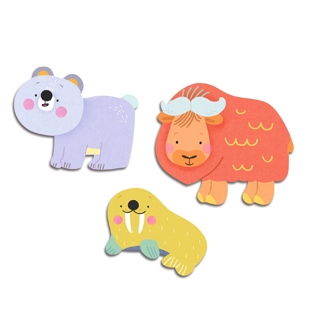 Djeco Stickers, Ice Floe Animals – 62 stickers