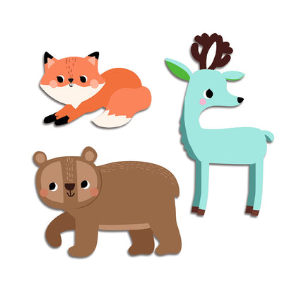 Djeco Stickers, Forest Animals - 62 pcs