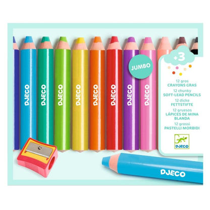 Djeco 12 Jumbo Wax Crayons