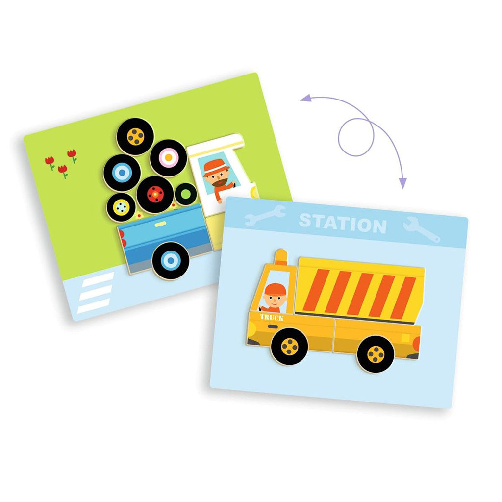 Djeco Magnetic Toy Set, Inzebox – Vehicles