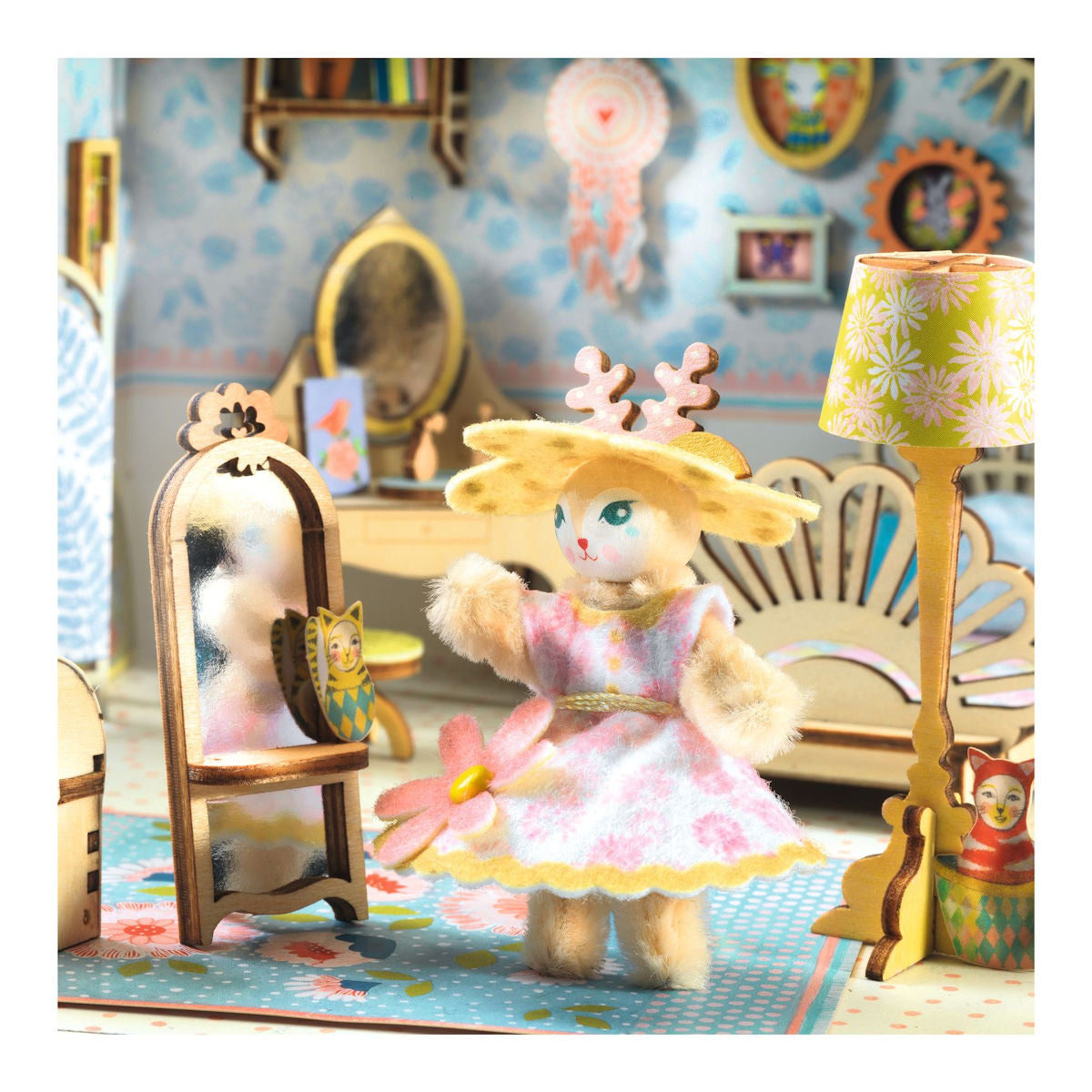 Djeco Mi House, DIY, miniature dukkehus - Alba