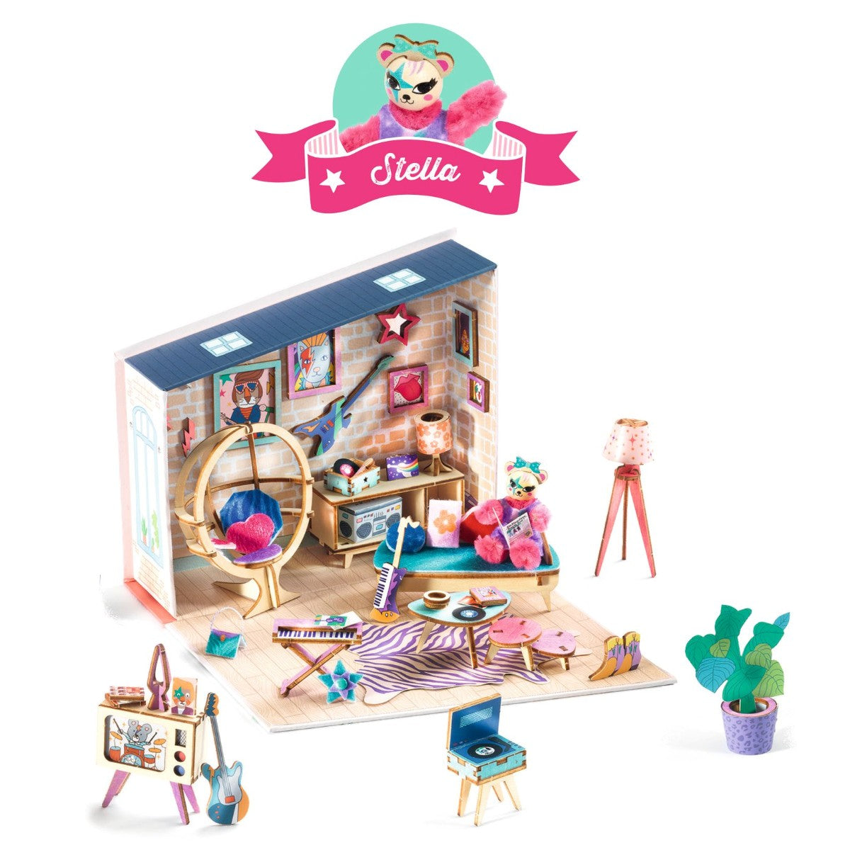 Djeco Mi House, DIY, miniature dukkehus - Stella
