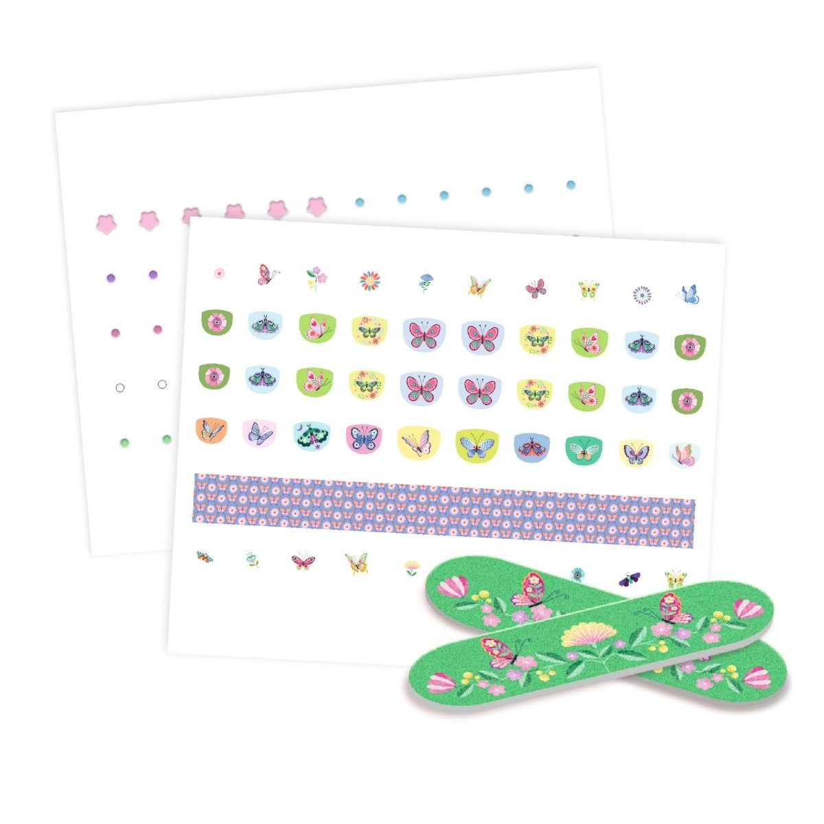 Djeco neglestickers, sommerfugle