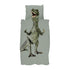 Snurk voksen sengetøj, økologisk - Dino green med dinosaur motiv