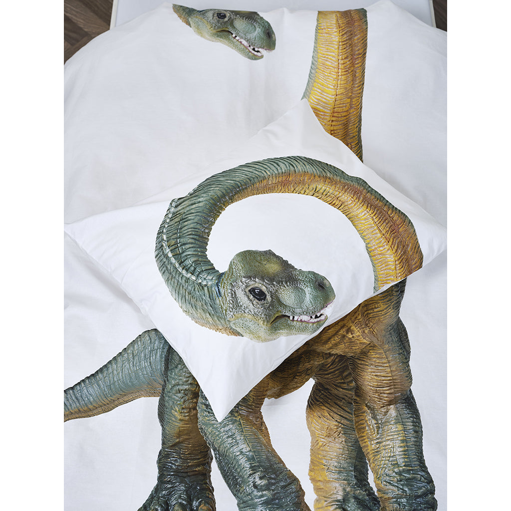 Snurk voksensengetøj, økologisk - Brontosaurus