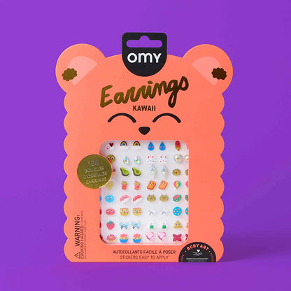 OMY øreringe stickers, Kawaii - 104 stk.