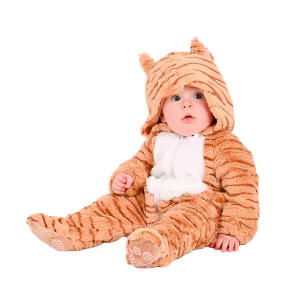 Den goda Fen dyrekostume, Kat jumpsuit - str. 6-12 mdr. 