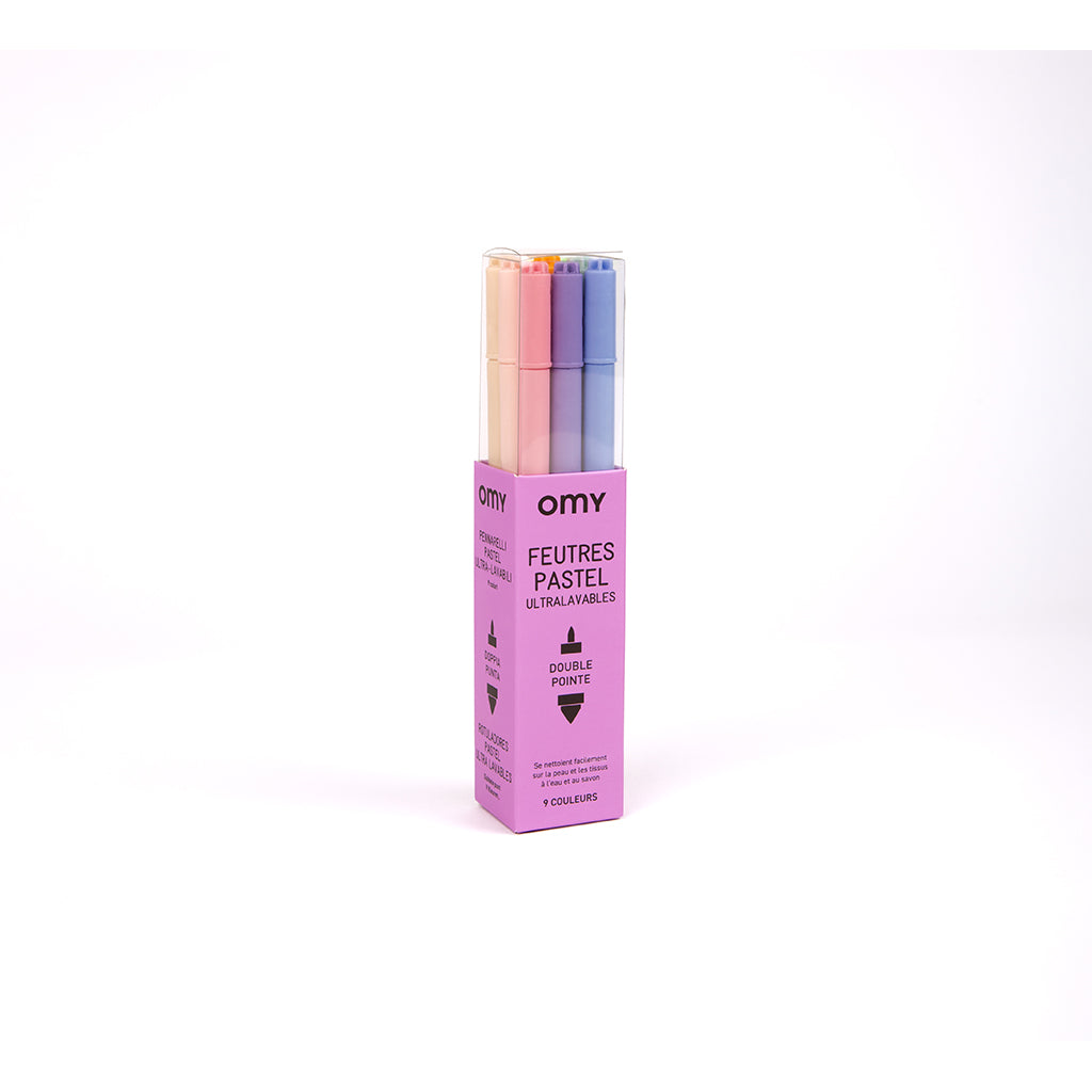 Omy Felt Tip Pens, 9 pcs – Pastel