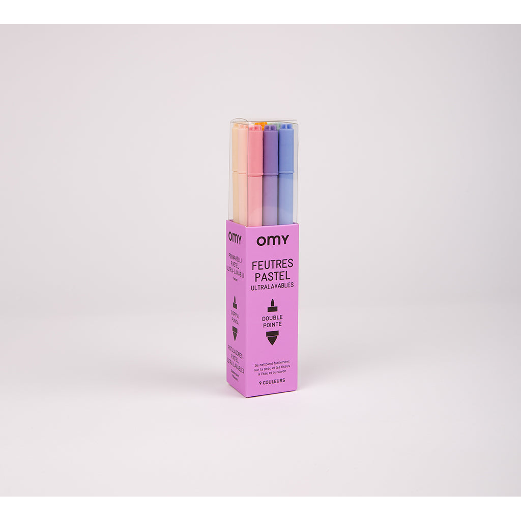 Omy Felt Tip Pens, 9 pcs – Pastel