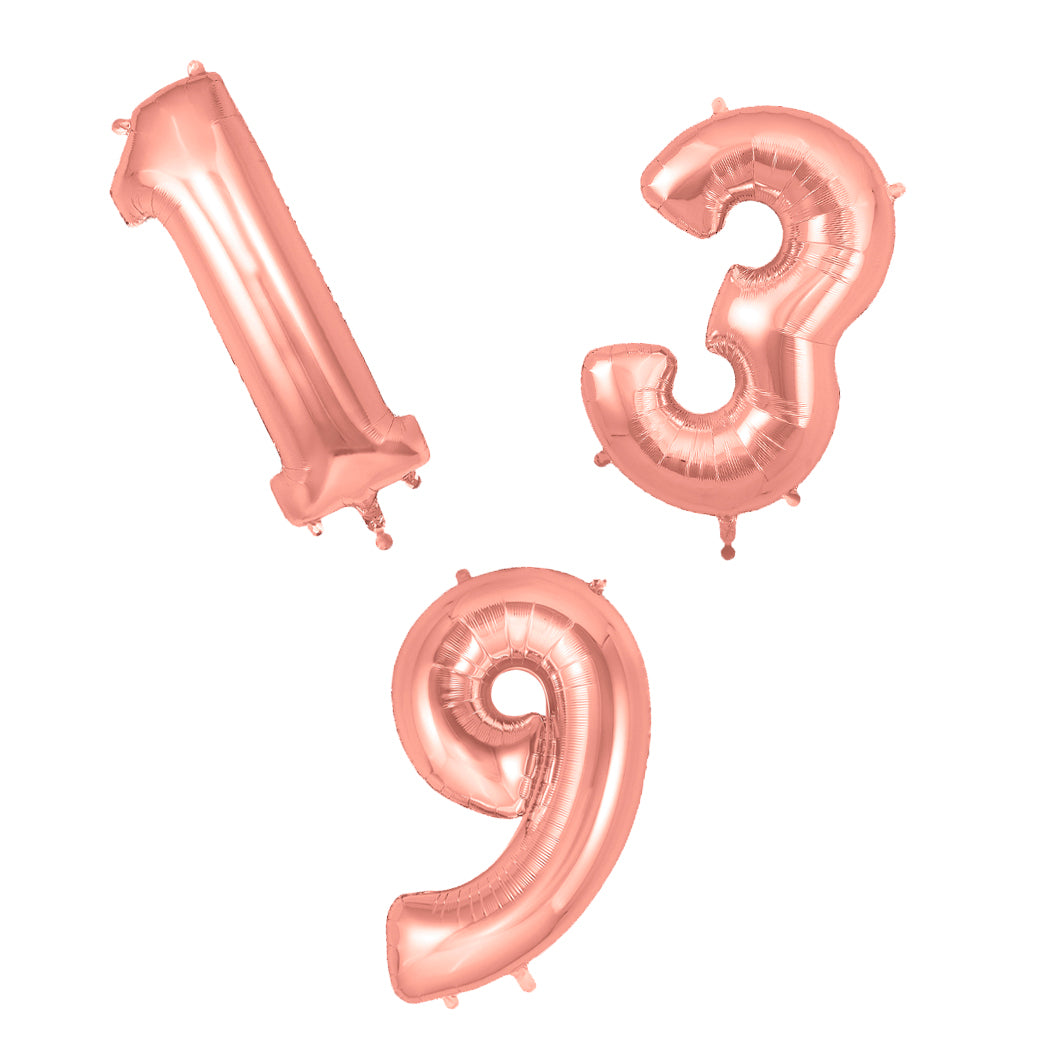 My Little Day, Giant Foil Number Balloons, Rose Gold - 0-9