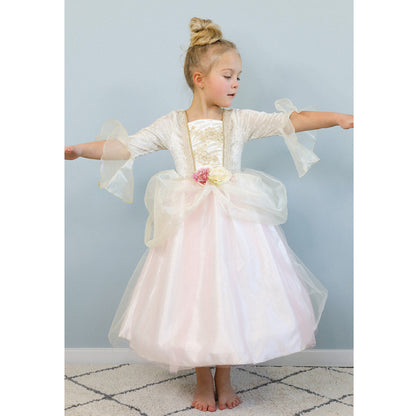 Great Pretenders udklædningstøj, Prinsessekjole gylden rose - str. 3-8 år