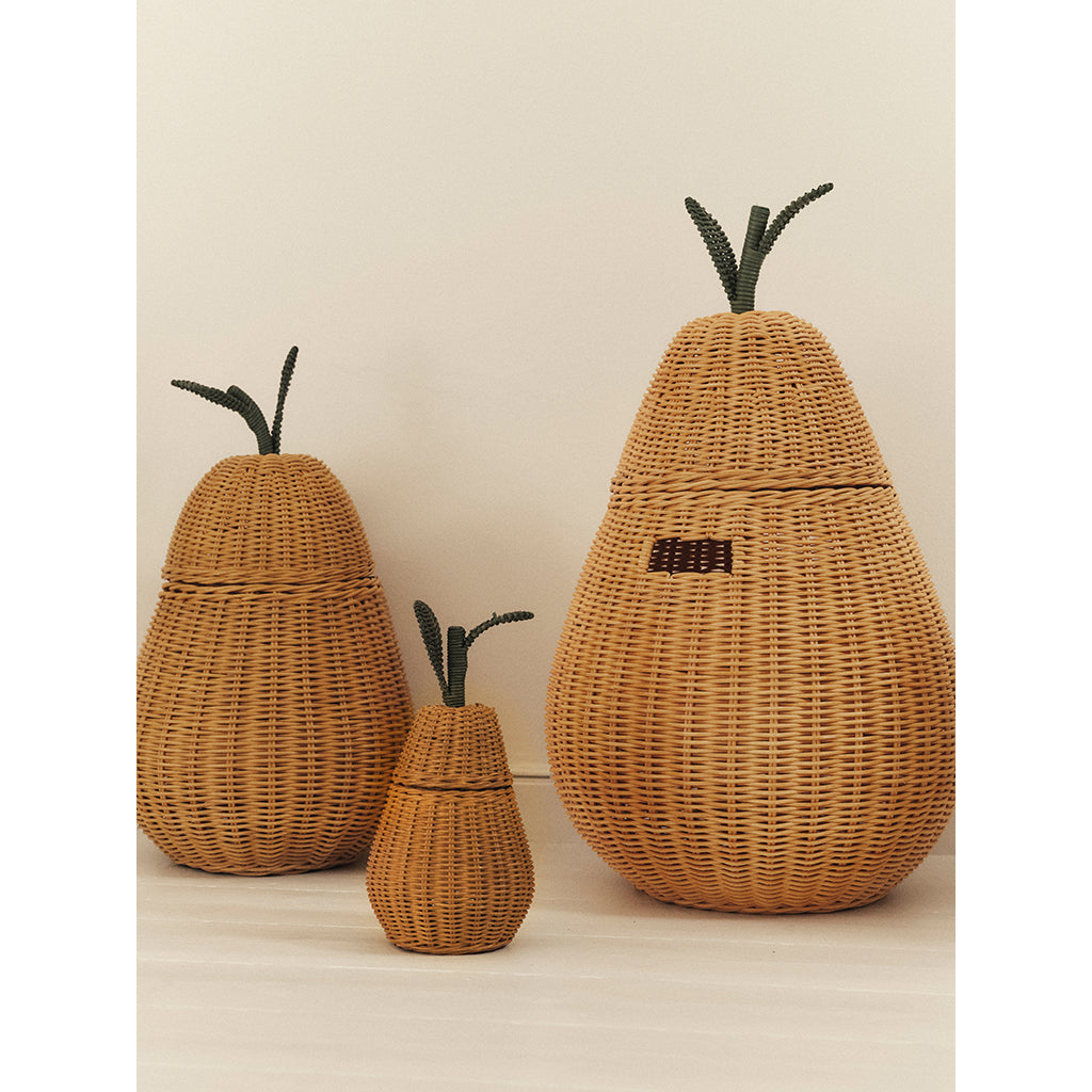 ferm Living Pear Storage, Woven Rattan Basket - Extra Large