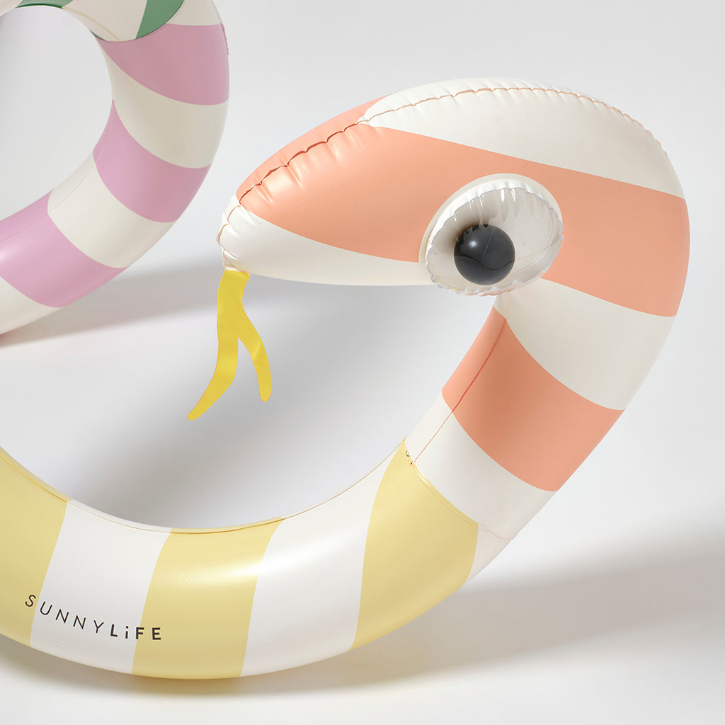 Sunnylife Pool Float, Giant Snake, Sorbet – For ages 6 and up