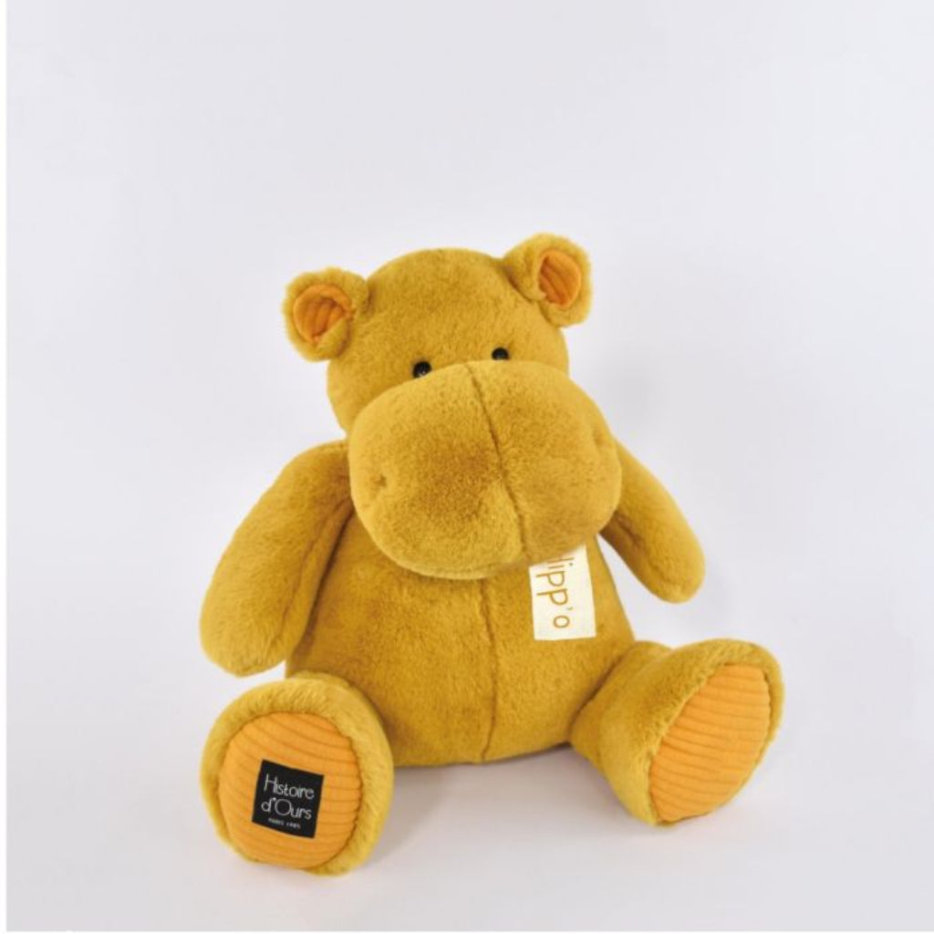 Doudou et Compagnie Flodheste bamse, okker - 25 cm
