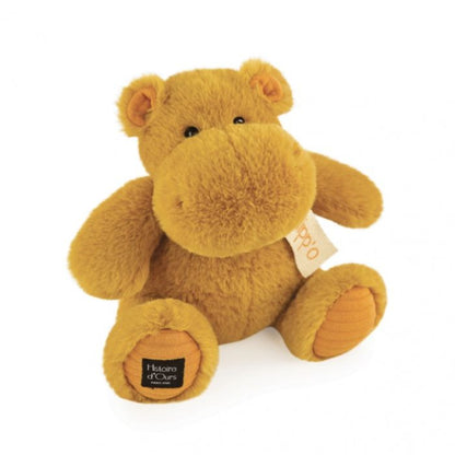 Doudou et Compagnie Flodheste bamse, okker - 25 cm