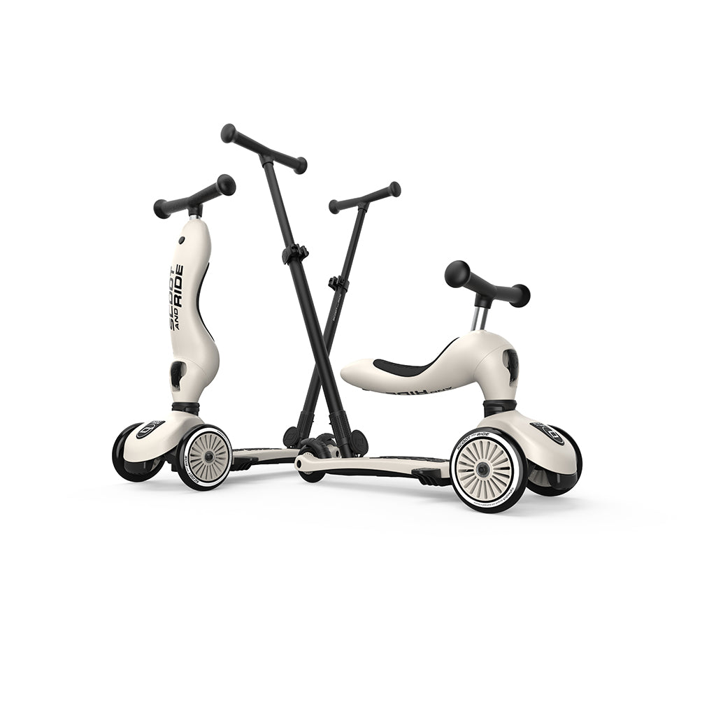 Scoot &amp; Ride Highway Kick 1 Ash, scooter der kan laves om til løbehjul