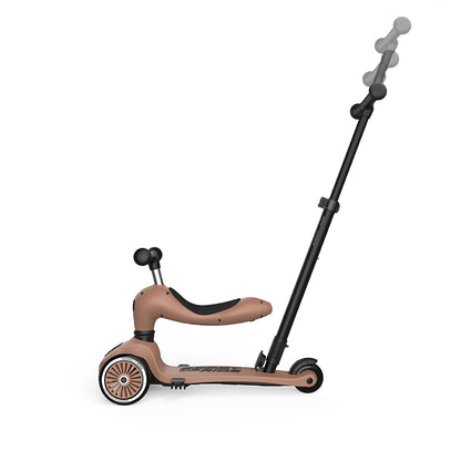 Scoot and Ride, Highway Kick 1, Push &amp; Go scooter m skubbestang - Mocha