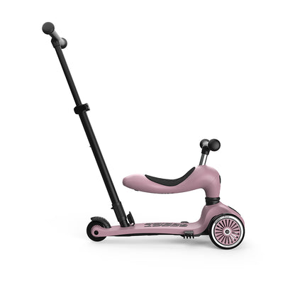 Scoot and Ride, Highway Kick 1, Push &amp; Go Scooter with Push Bar - Wildberry