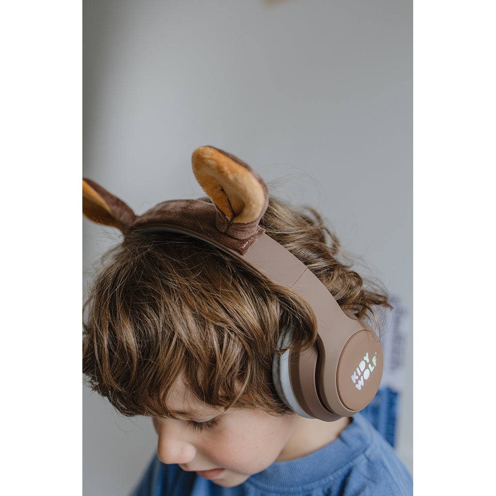 Kidyears Bluetooth Headphones with Magnetic Animal Ears – Bear