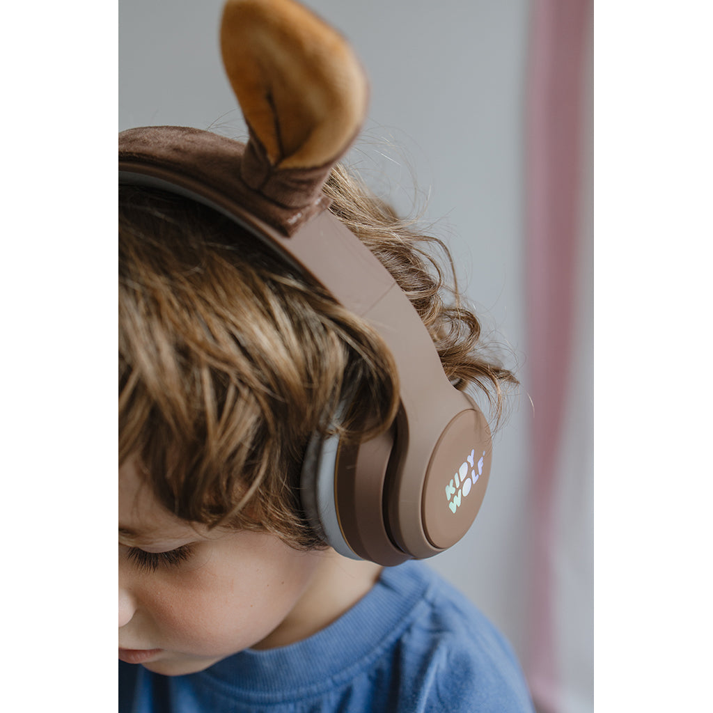Kidyears Bluetooth Headphones with Magnetic Animal Ears – Bear