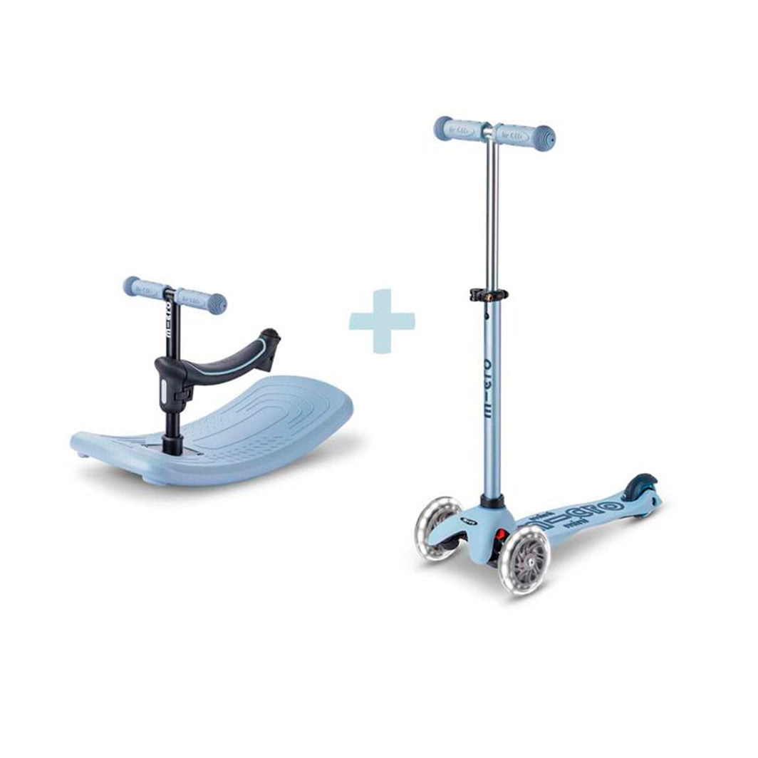 Micro Scooter, Mini Deluxe LED, Rock &amp; Go - Ocean Slate
