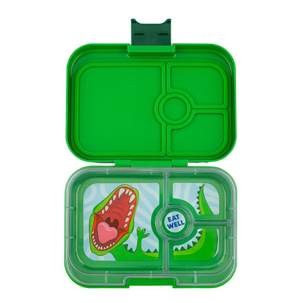 Yumbox madkasse m. 4 rum, Panino, Dino - Jurassic Green