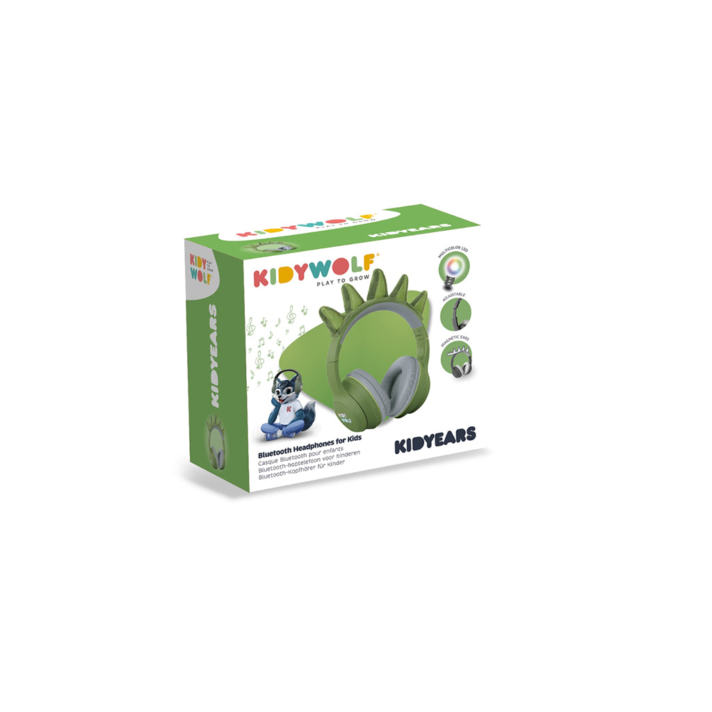 Kidyears - Bluetooth Headphones with Magnetic Animal Ears - Dino