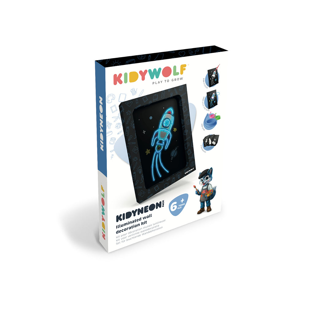Kidyneon, DIY selvlysende billeder med neontråd, 9 stk - Big pack