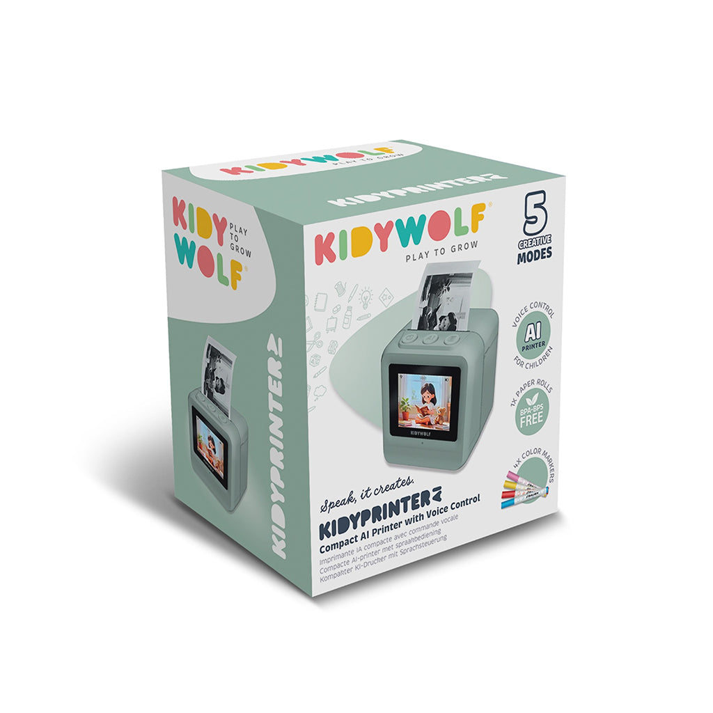 Kidywolf Kidyprinter, Portable AI Mini Printer for Kids