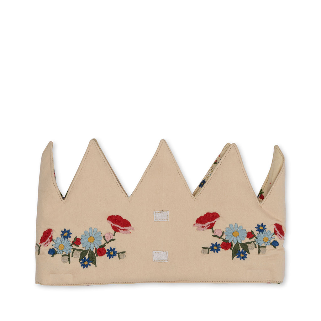 Konges Sløjd Birthday Crown, Fabric Crown with Felt Numbers, Flower - Ages 1-10