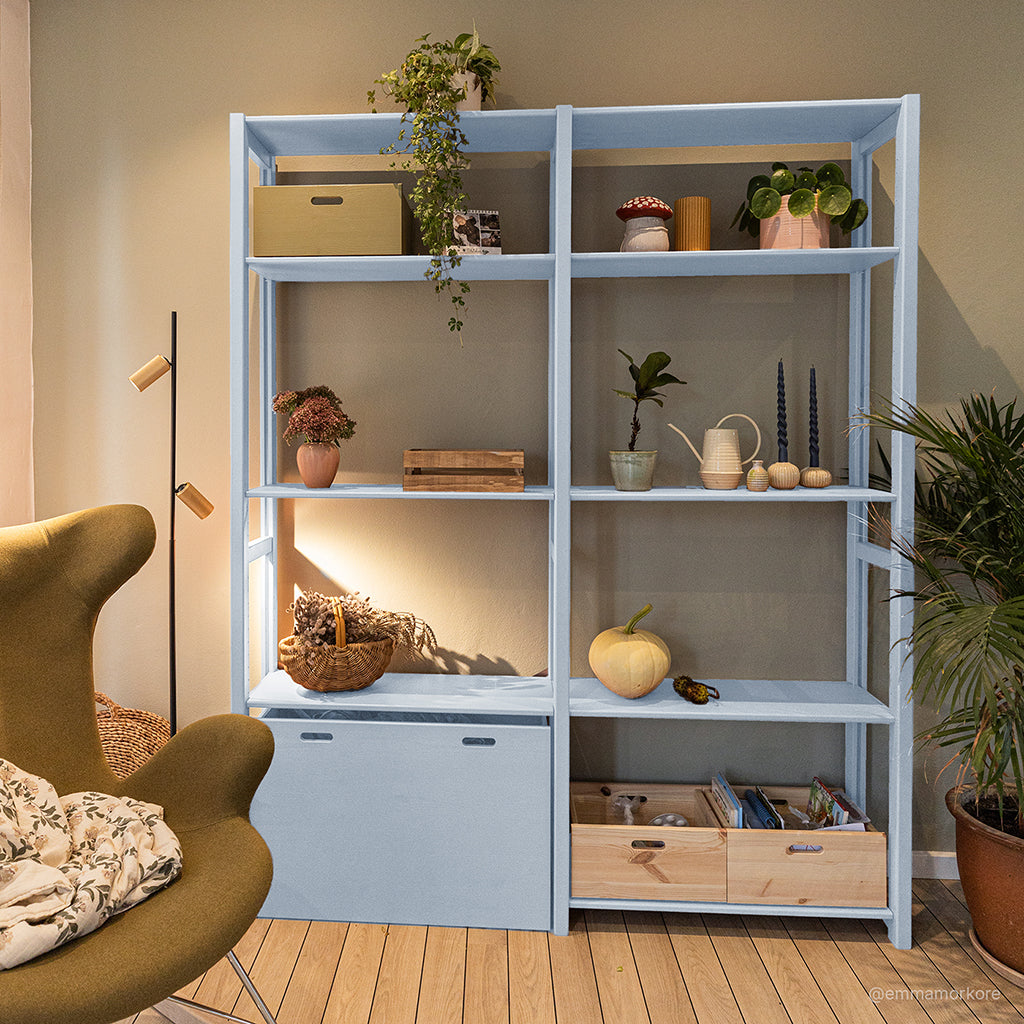 By Aulum Eshøj storage shelf, available in multiple sizes – Himalayan Blue