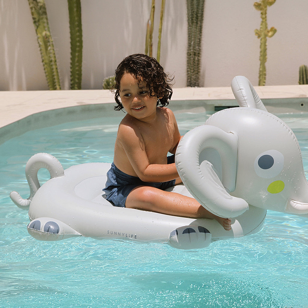 Sunnylife Kids Ride-On Pool Float, Eli the Elephant