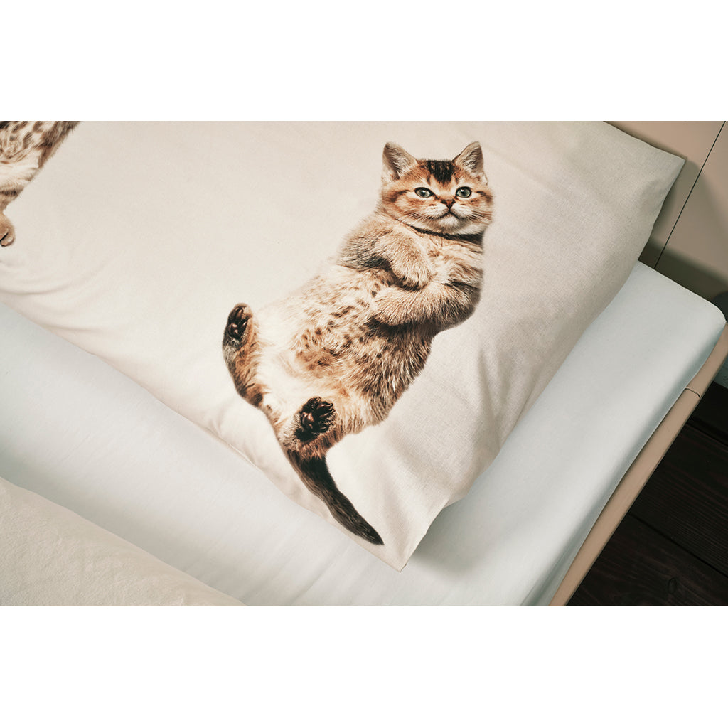 Snurk voksensengetøj, økologisk - Kitten friends