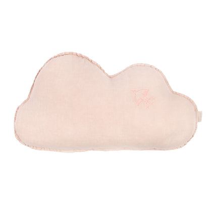 Nobodinoz skypude vasket fransk hør fuglebroderi Mauve pink