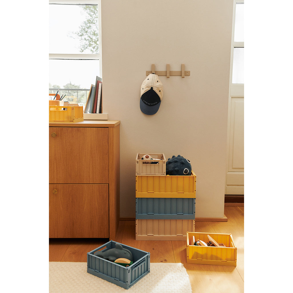 Liewood Weston Folding Crate S, 2-Pack - Beach Blue