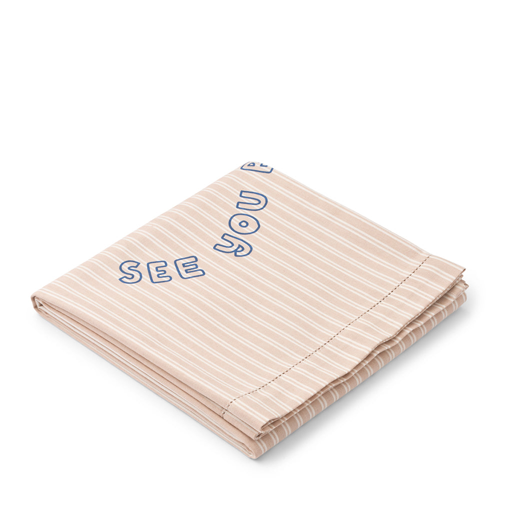 Liewood Paige Beach Towel, Stripe Sorbet Rose / Creme de la Creme
