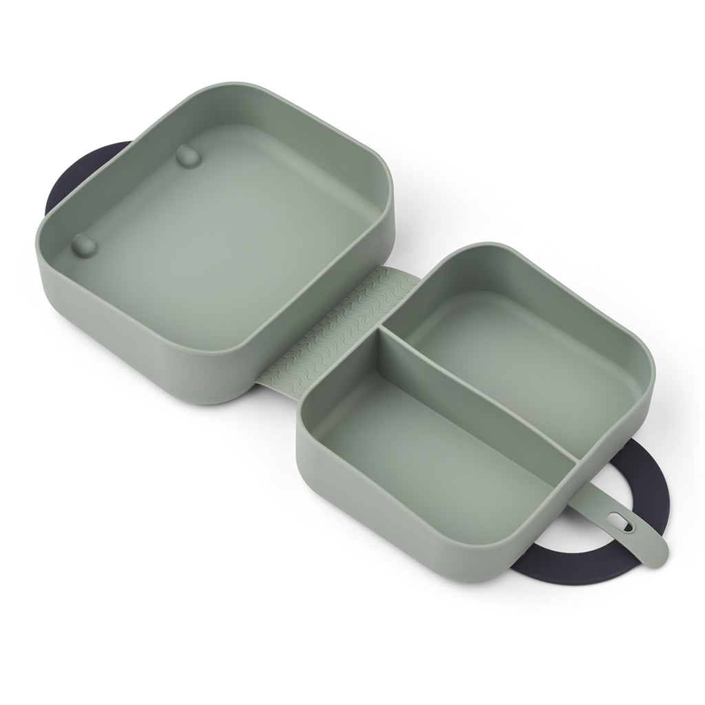 Liewood Foldable Lunch Box with Handle, Elara - Play/Dusty Peppermint