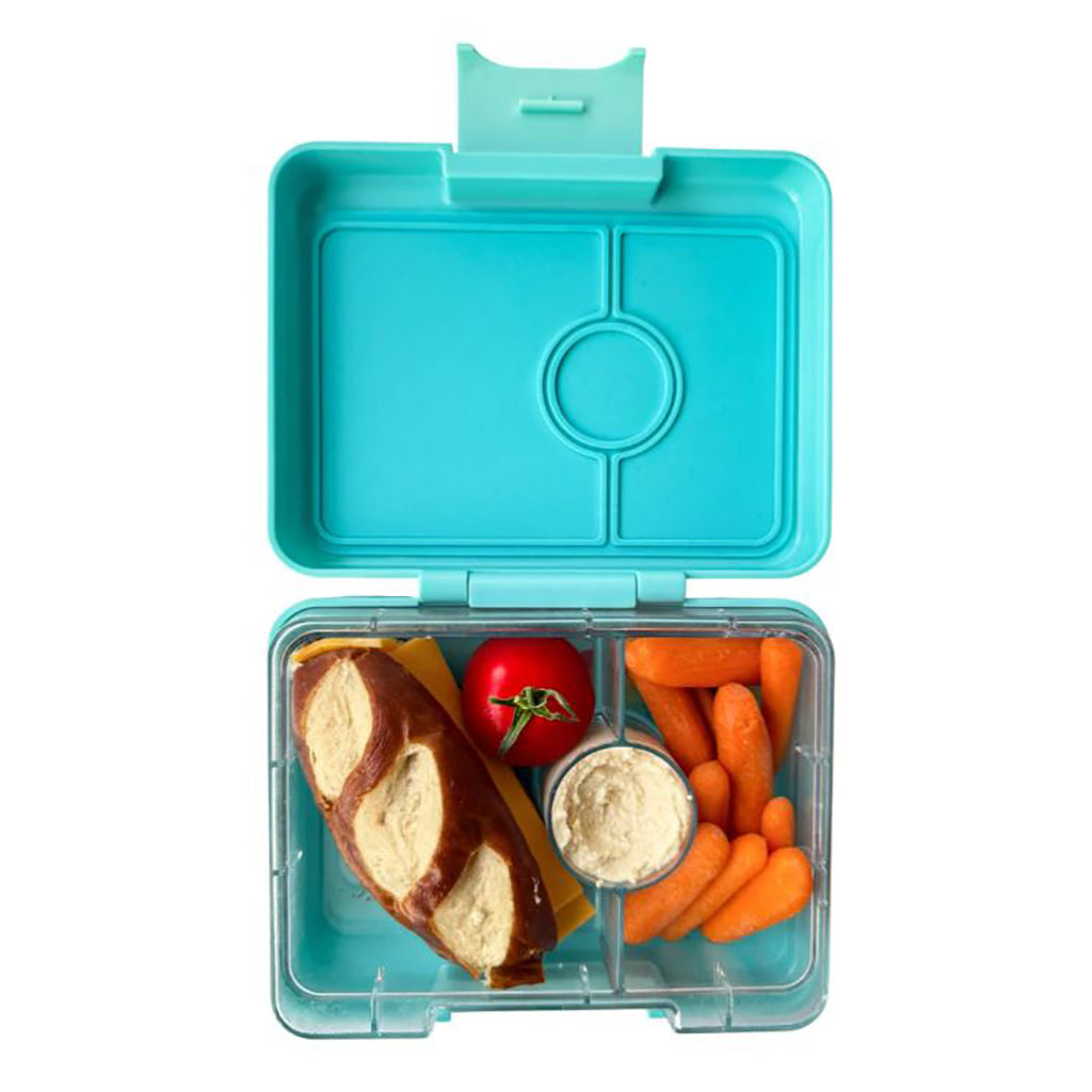 Yumbox madkasse m. 3 rum, Snack - Miami Aqua / Rainbow