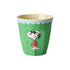 Rice melamin børnekop, Medium, Snoopy - Green