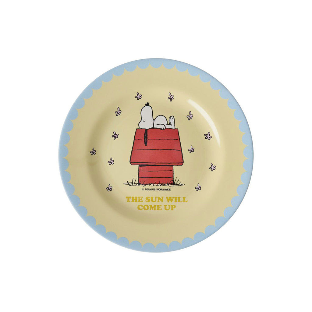 Rice melamin, sidetallerken, Snoopy - Cream