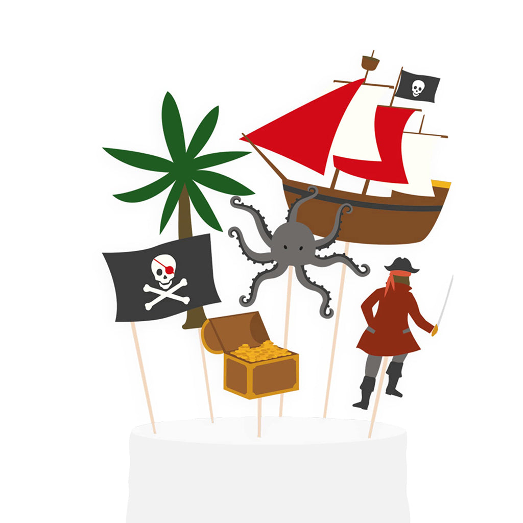 My Little Day Cake Decor, Set of 6 - Pirate