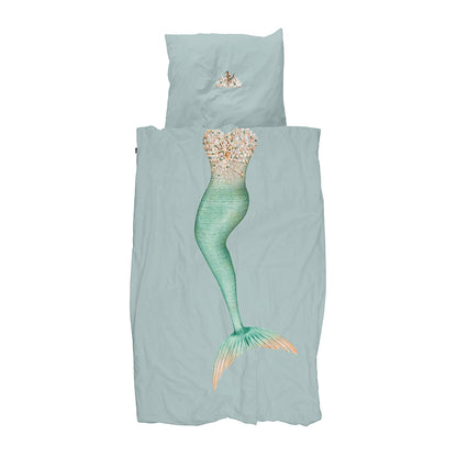 Snurk økologisk Mermaid Aqua sengetøj</h2>