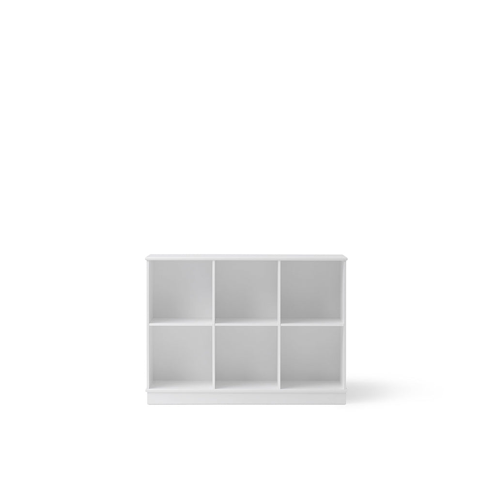 Oliver Furniture Wood Shelf, 3x2 Compartments – Available with or without horizontal base