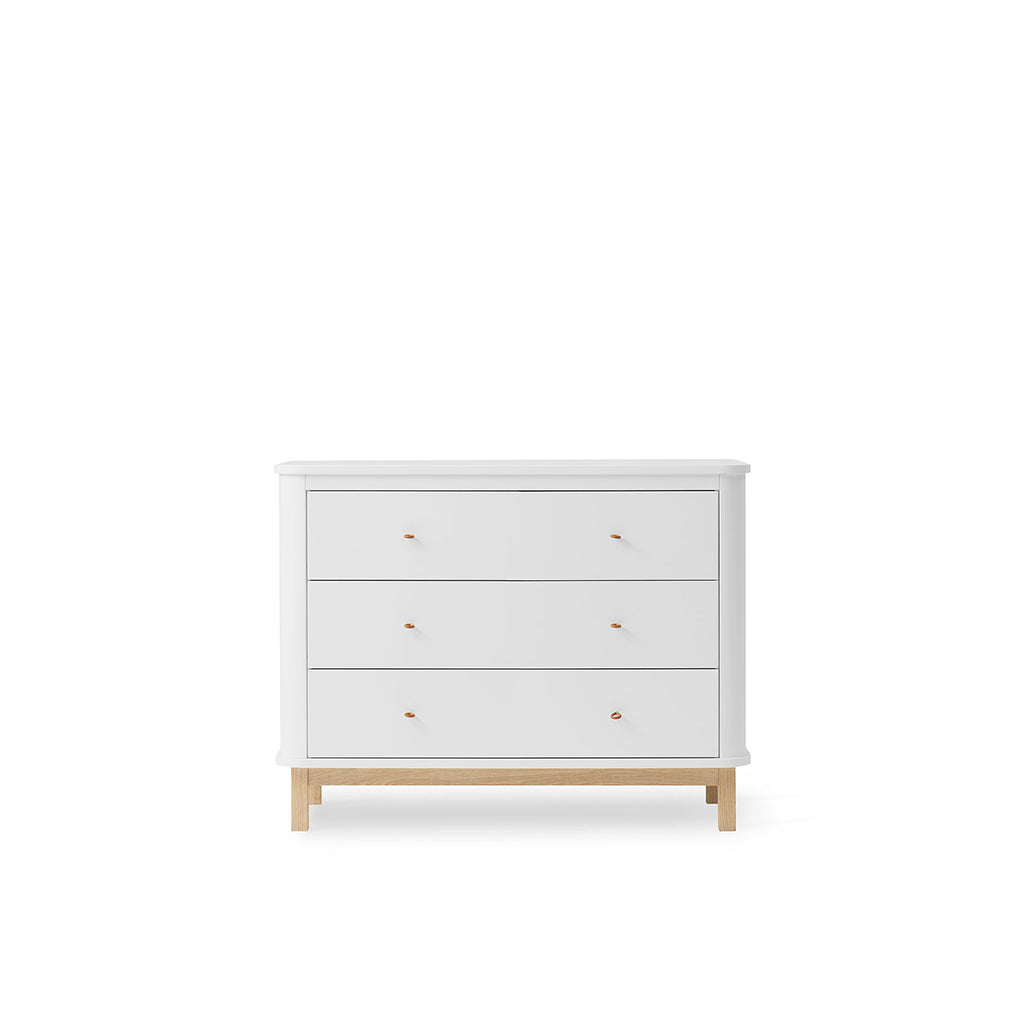 Oliver Furniture Wood kommode, m. 3 skuffer - Hvid/eg