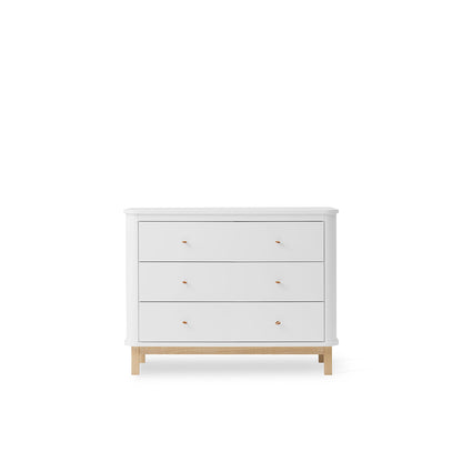 Oliver Furniture Wood kommode, m. 3 skuffer - Hvid/eg