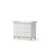 Oliver Furniture Wood puslekommode, m. 3 skuffer og stor plade - Hvid/eg